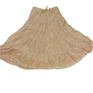 Jennifer and Grace Boho style cream colour skirt